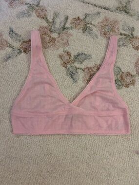 FREE PEOPLE Pink Soft Ribbed Bralette - Women Intimates